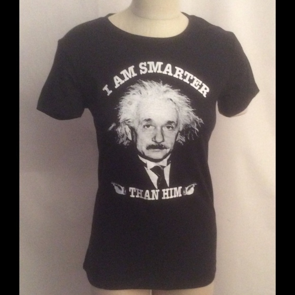 NEW Einstein Smarter Black Tee Shirt Fit SZ XLARGE - Picture 1 of 4